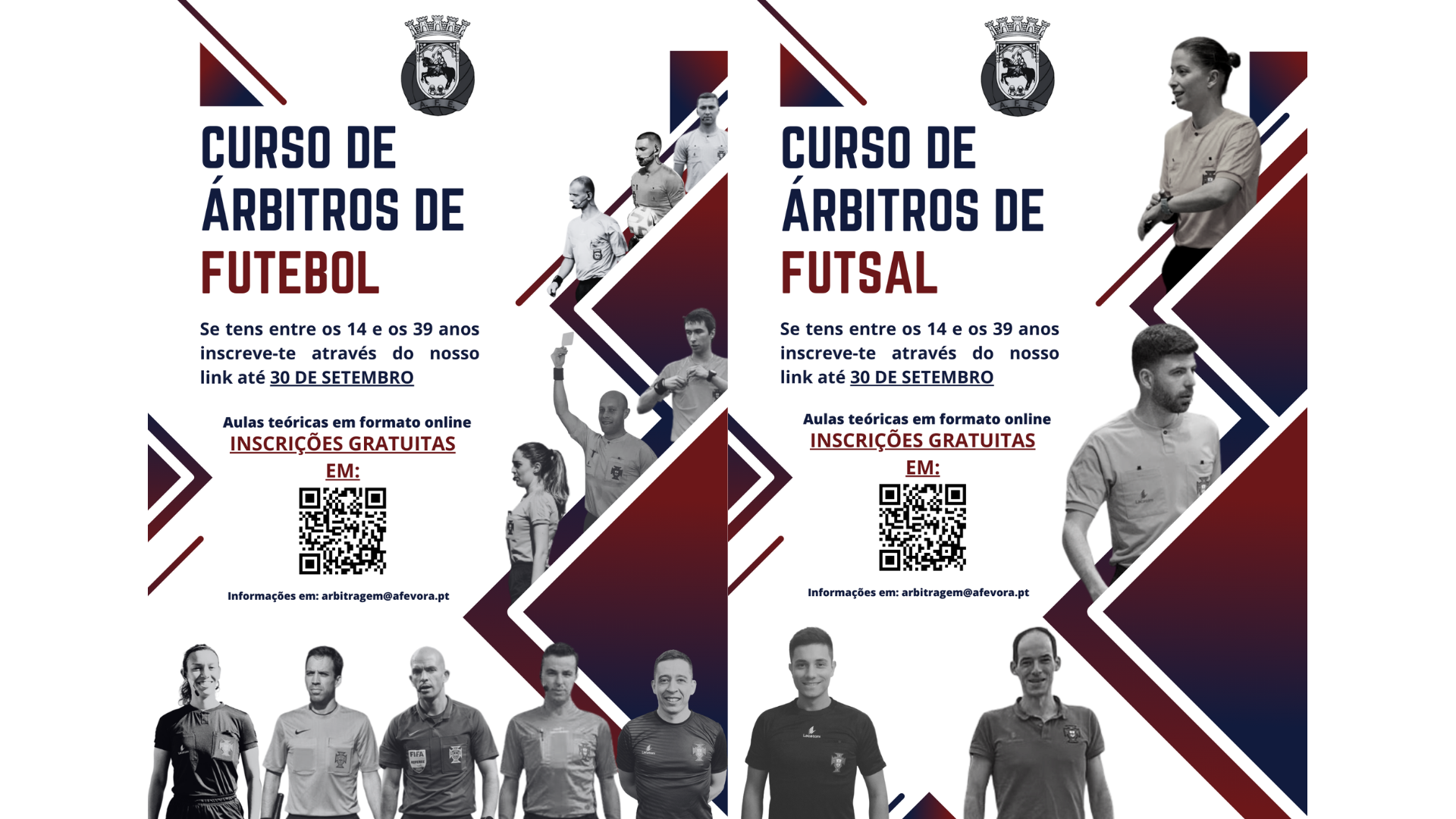 CURSOS DE ÁRBITROS DE FUTEBOL E FUTSAL