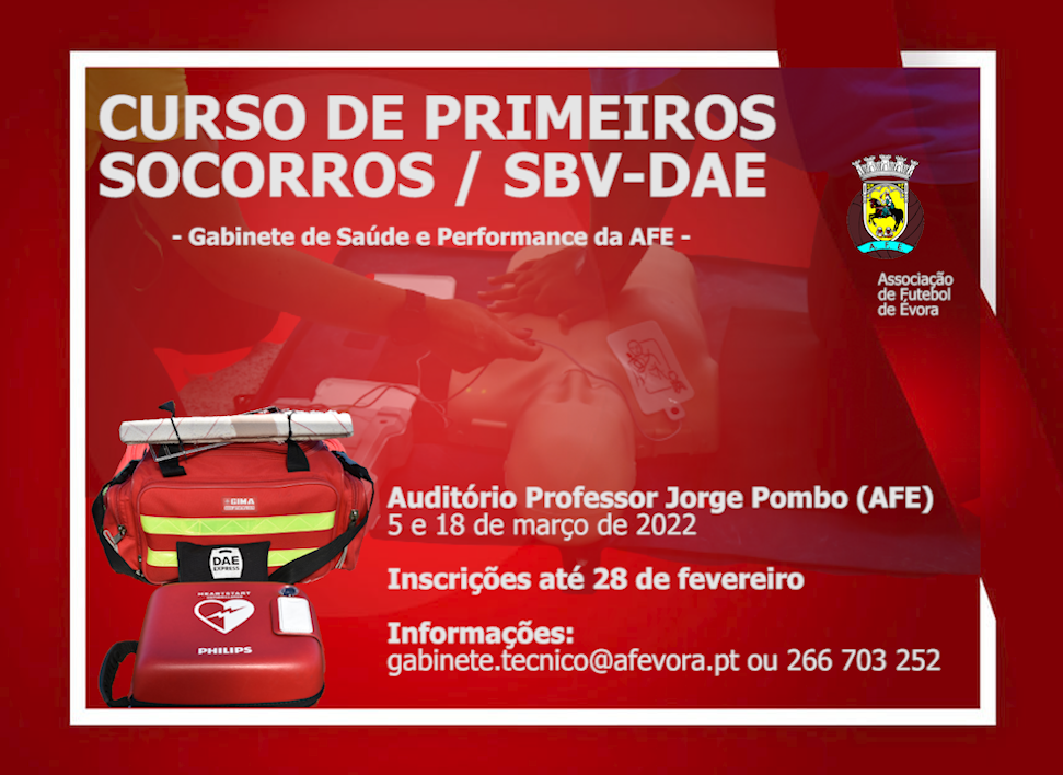 CURSO PRIMEIROS SOCORROS / SUPORTE BÁSICO DE VIDA - DAE