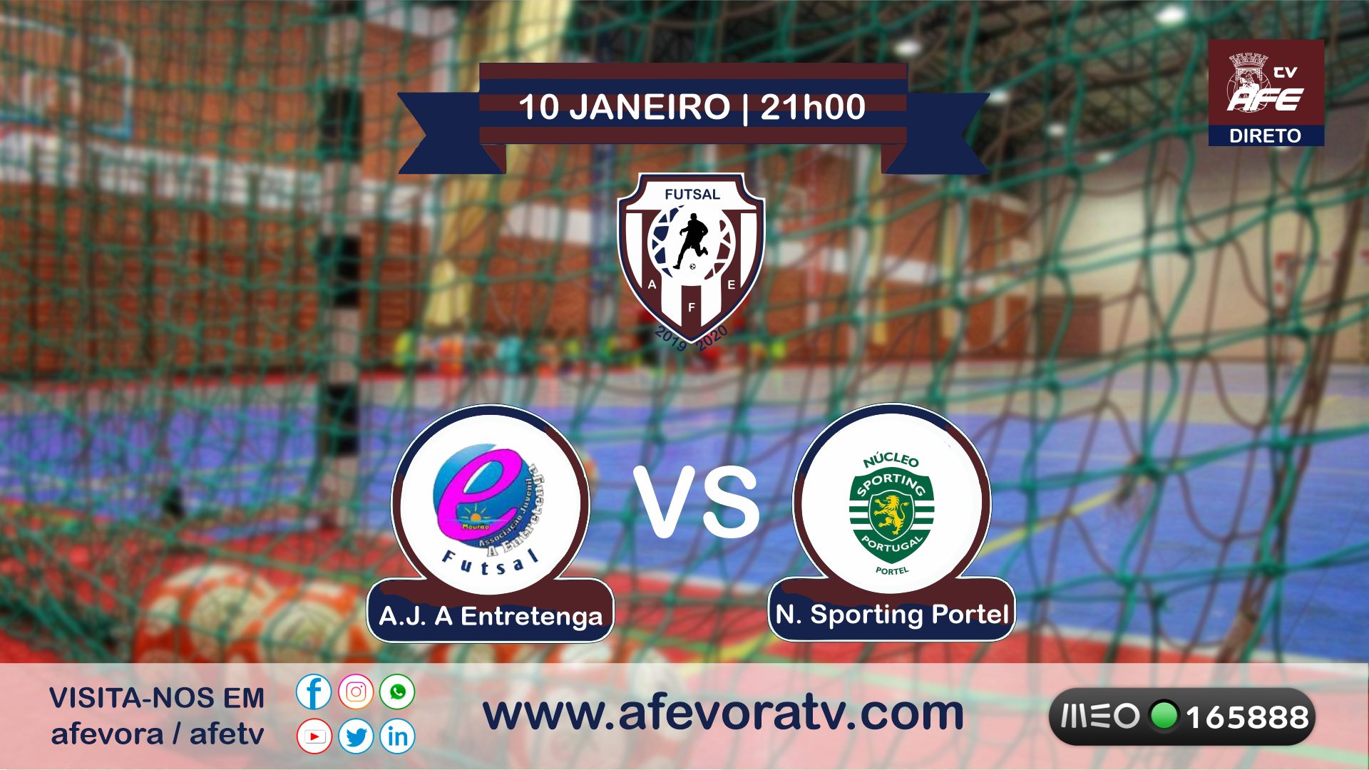 Este fim de semana A AFE TV NO FUTSAL
